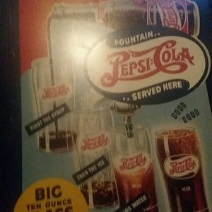 old vintage metal sign Pepsi product